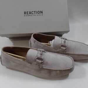 Kenneth Cole Men Dawson Bit Driver Flat Loafer Suede Light Gray 11 NIB